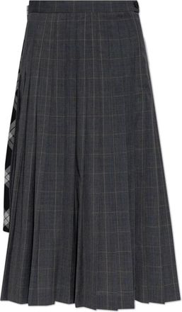 Balenciaga Rok - Dames - Midirokken - Grijs - S - Wol - Rokken