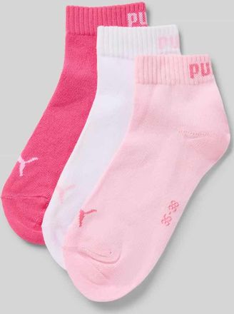 Puma Damen Sneakersocken im 3er-Pack in Fuchsia, Größe 39-42