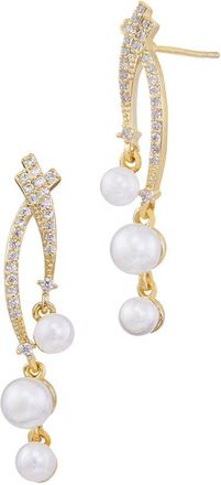 Savvy Cie Jewels Cz Dangle Earrings