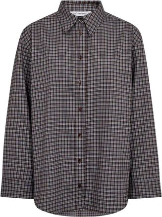 Co'Couture OdemCC Check Cuff Shirt - Dames - Blouses & Shirts - Bruin - Maat: M Viscose