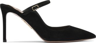 Aquazzura Mary Jane Mule With Heel 80mm Heeled Shoes Nero-Donna