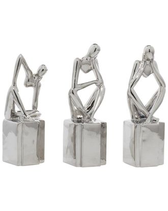 CosmoLiving by Cosmopolitan Cosmoliving By Cosmopolitan Set Of 3 Ceramic Sculptures