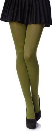 Romartex Opaque 100 Denier Tights, 23 Colours, Sizes S-XL, S, green