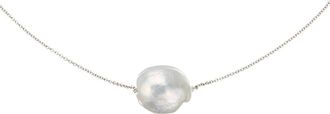 Lily & Roo Silver Large Baroque Pearl Choker