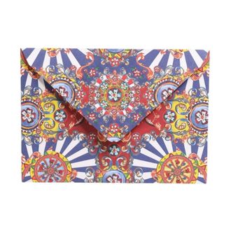 Dolce & Gabbana Mini Bags, female, Multicolor, Size: ONE SIZE Carretto Siciliano Envelope Post Card Holder
