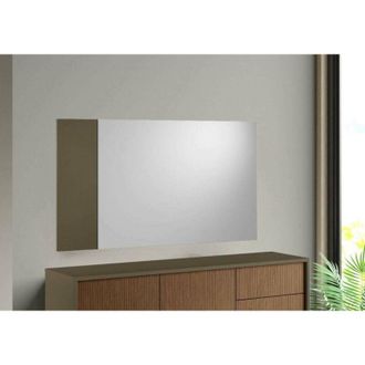 Dmora Dmora - Coriando Espejo, Espejo De Entrada Decorativo, Art&iacute;culo De Decoraci&oacute;n De Pared Con Perfil Lateral, 100% Made In Italy, 110x3h60 Cm, Blanco Y M