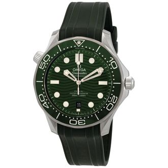 Omega Pre-owned Omega Seamaster Diver Automatic Chronometer Green Dial Mens Watch 210.32.42.20.10.001