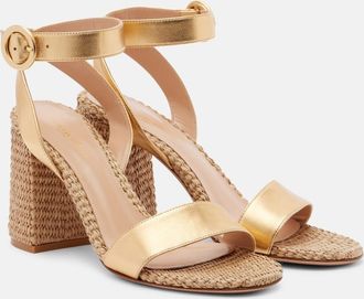Gianvito Rossi Luana 85 metallic leather sandals