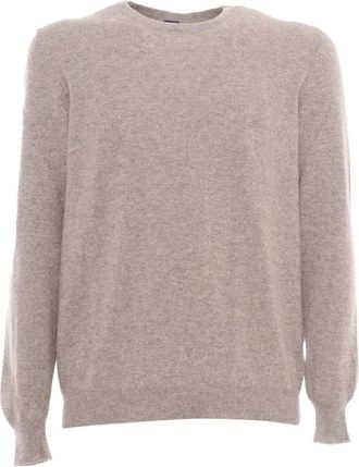 Fedeli Round-neck Knitwear, male, Beige, Size: M Crewneck Sweater