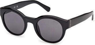 Guess Tijdloze Ronde Zonnebril - Heren - Zonnebrillen - Zwart - ONE Size - Accessoires