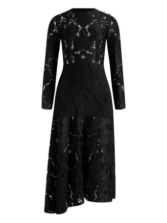 Patou asymmetric lace dress - Black
