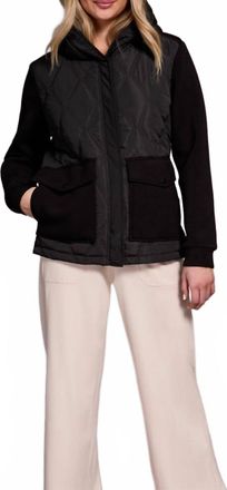 Tribal Avril Quilted Knit Jacket In Black