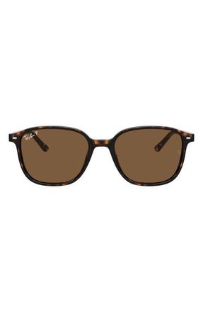 Ray-Ban 53mm Polarized Square Sunglasses in Havana/Brown at Nordstrom