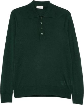 Paolo Pecora T-shirts en Poloshirts - Heren - Ronde hals truien - Groen - M - Truien & Vesten