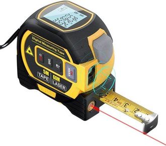OEM Cinta M&eacute;trica, 60 Metros, Cintas M&eacute;tricas, L&aacute;ser Digital Multifuncional, 3 En 1, Cinta M&eacute;trica De 5 Metros, Acero Inoxidable, Incluye Pilas