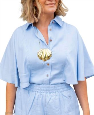 Ciebon Seabreeze Top In Sky Blue