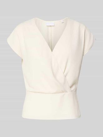 Jake*s Blusenshirt in Wickel-Optik in Beige, Gr&ouml;&szlig;e 46