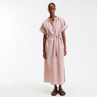 La Redoute Collections Gestreepte maxi-jurk van katoenlinnen met 3/4-mouwen