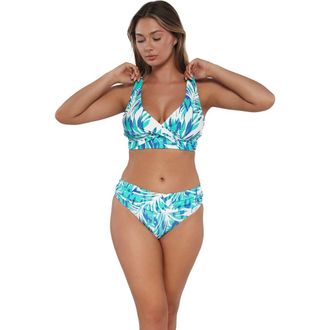 Sunsets Elsie Bikini Swimsuit Top - DD Cup in Sea Breeze Sandbar Rib at Nordstrom, Size 36