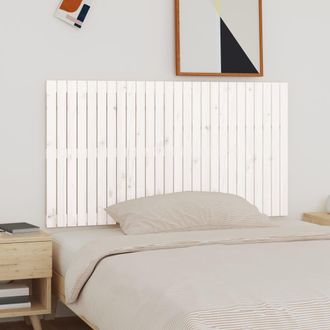 vidaXL Cabecero De Cama De Pared Madera Maciza Pino Blanco 166x3x90 Cm Vidaxl