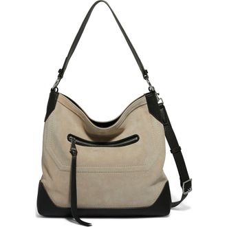 Aim&eacute;e Bandit Convertible Hobo Bag in Oat Suede at Nordstrom Rack