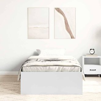 Berkfield Home Modern Bed Frame White 100x200 cm