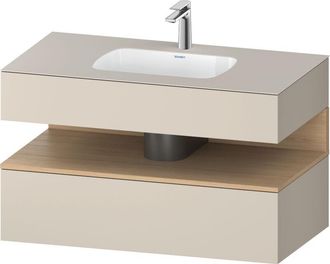 Duravit Qatego Lavabo Encastrado Con Base De Lavabo Consola, - Duravit