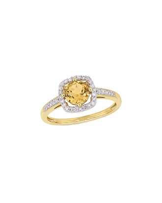 Rina Limor 10K 0.90 ct. tw. Diamond & Citrine Ring