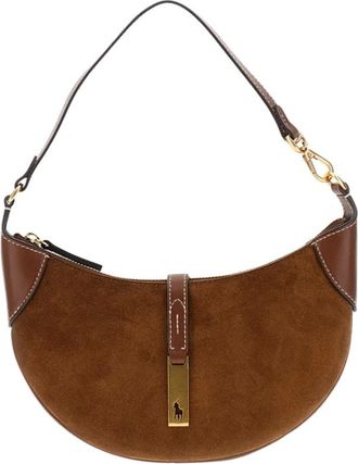 Polo Ralph Lauren Tassen, Dames, Bruin, ONE Size, Leer, ID Small Shoulder Bag