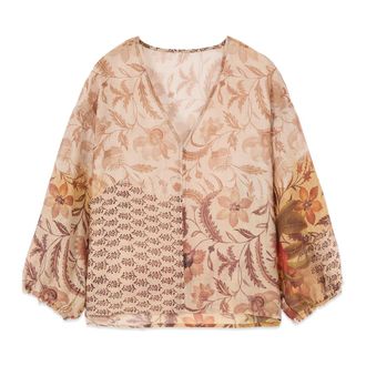 Oltre Mujer, Blusas y Camisas, Beige, Talla: L