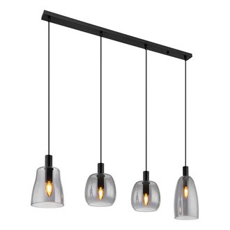 Globo Lighting L&aacute;mpara Colgante - Garri - Negro - Vidrio Vidrio Ahumado