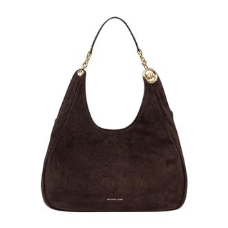 Michael Kors Borsa a spalla grande in camoscio Ellie - - Bags - Donna - Marrone - ONE SIZE