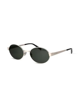 Saint Laurent Eyewear SL692 Oval Metal Sunglasses - Silver