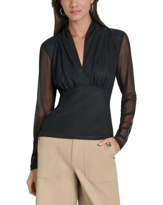 DKNY Dkny Mesh V-Neck Top