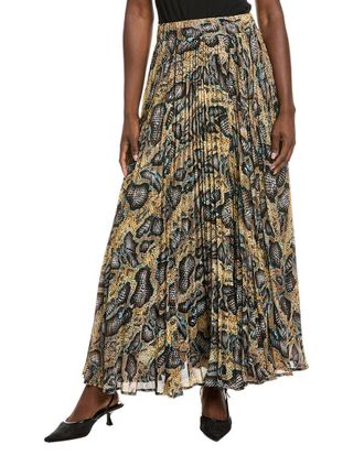 Gracia Pleated Midi Skirt