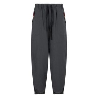 Prada Pantalones de ch&aacute;ndal de lana y mohair - Trousers - Mujer - Gris - S