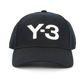 Yohji Yamamoto Logo Cap - Heren - Petten - Zwart - M - Katoen - Accessoires