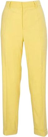 Dsquared2 Wijde Broek - Dames - Wijde Broeken - Geel - XS - Polyester - Broeken