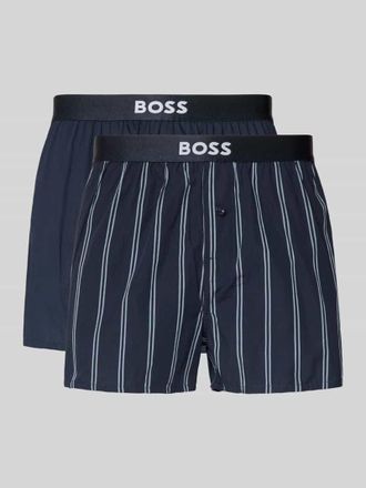 HUGO BOSS Boxershorts aus reiner Baumwolle im 2er-Pack in Dunkelblau, Gr&ouml;&szlig;e XXL