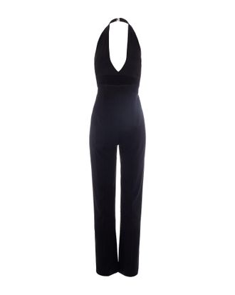 Patrizia Pepe Womens Jumpsuit Black Satin Top Polyester Evening Suits