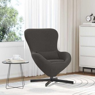 vidaXL Sill&oacute;n Huevo Gris Oscuro 63 X 73 X 90 Cm Tela Vidaxl