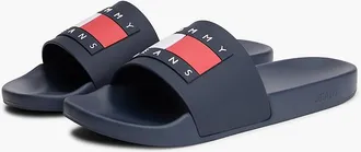 Tommy Hilfiger Mens Tommy Jeans Pool Slide - Dark Blue - US 11.5 / EU 45