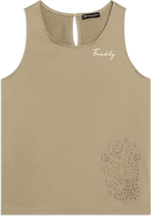 Freddy Canotta Svasata con Ricamo Floreale