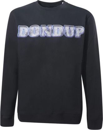 Dondup Regular-fit Crew-neck Katoenen Sweatshirt - Heren - Sweatshirts - Zwart - L - Katoen - Hoodies & sweatvesten