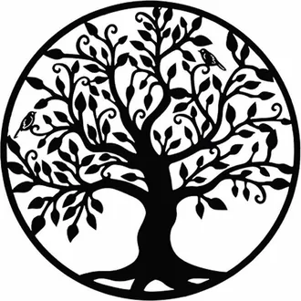 OEM &Aacute;rbol De La Vida De Metal, Decoraci&oacute;n De Pared, Silueta Art&iacute;stica Para Interior Y Exterior, Regalo Para Jard&iacute;n, Decoraci&oacute;n Del Hogar, Betterlife (negr