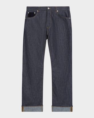 Bottega Veneta Men & apos;s Rinsed Denim Intreccio-Pocket Jeans