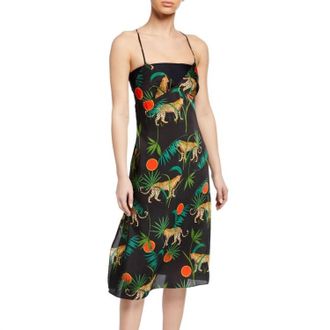 Milly Cross Back Bias Dress Cover Up In Multi