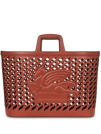 Etro Home Coperta con motivo Pegaso - Marrone