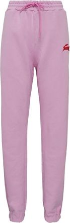 Msgm rabbit-embroidered track pants - Pink
