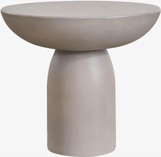 Sklum Mesa Auxiliar Para Jard&iacute;n Redonda &Oslash;50 Cm En Cemento Zenadia Sklum